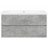 Set muebles de baño 2 piezas madera contrachapada gris