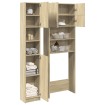 Juego de muebles de baño 2 pzas madera ingeniería roble Sonoma
