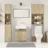 Juego de muebles de baño 2 pzas madera ingeniería roble