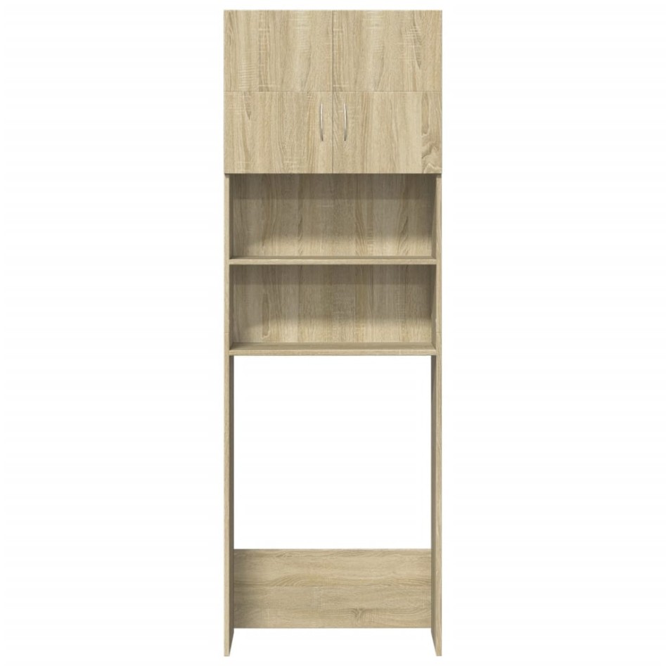 Juego de muebles de baño 2 pzas madera ingeniería roble