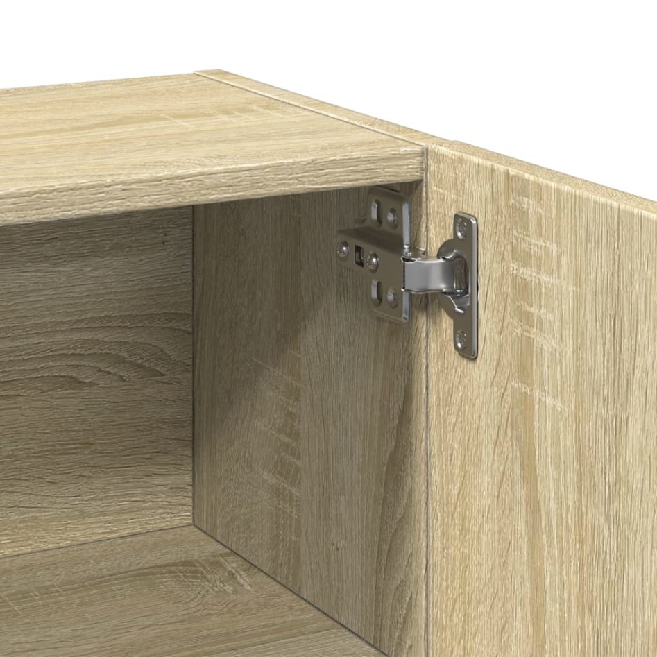 Juego de muebles de baño 2 pzas madera ingeniería roble