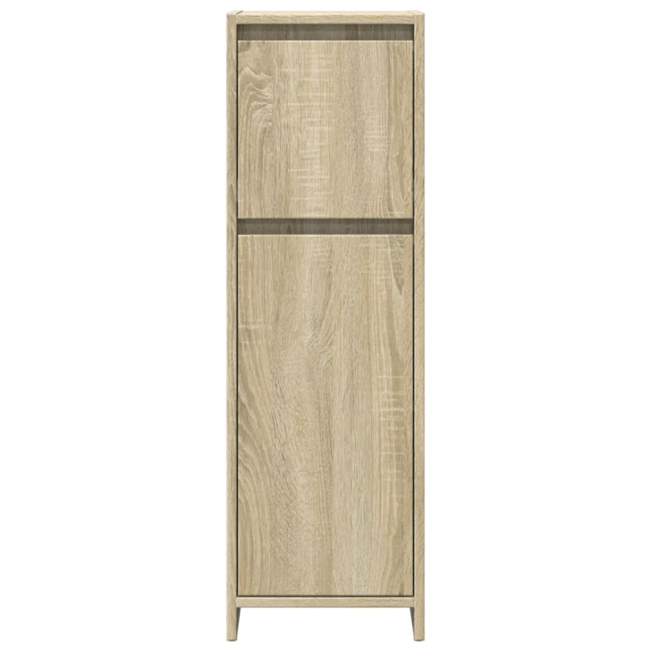 Set de muebles de baño 3 pzas madera contrachapada roble