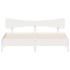 Estructura de cama sin colchón madera maciza blanca 200x200