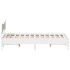 Estructura de cama sin colchón madera maciza blanca 200x200
