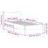 Cama sin colchón madera maciza de pino marrón cera 100x200