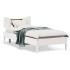 Estructura de cama sin colchón madera maciza blanca 90x190