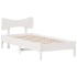 Estructura de cama sin colchón madera maciza blanca 90x190