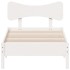 Estructura de cama sin colchón madera maciza blanca 90x190