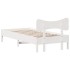 Estructura de cama sin colchón madera maciza blanca 90x190