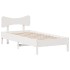 Estructura de cama sin colchón madera de pino blanca 90x200