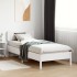 Estructura de cama sin colchón madera de pino blanca 90x200