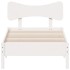 Estructura de cama sin colchón madera de pino blanca 90x200