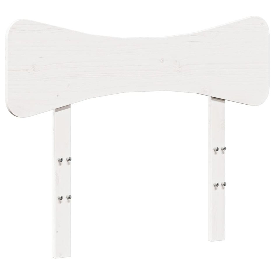 Estructura de cama sin colchón madera de pino blanca 90x200