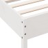 Estructura de cama sin colchón madera de pino blanca 90x200
