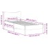 Estructura de cama sin colchón madera de pino blanca 90x200