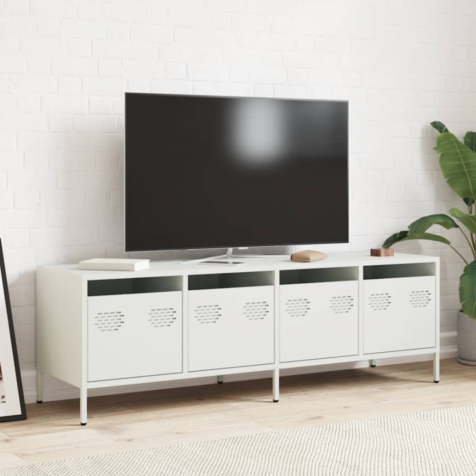 Mueble para TV acero laminado en frío blanco 135x39x43,5