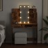 Tocador con luces LED madera envejecida 96x40x142