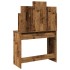 Tocador con luces LED madera envejecida 96x40x142