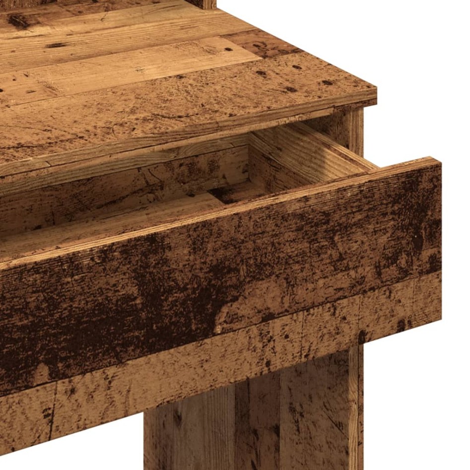 Tocador con luces LED madera envejecida 96x40x142