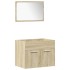 Juego de muebles de baño 4 pzas contrachapada roble