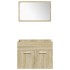 Juego de muebles de baño 4 pzas contrachapada roble