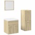 Juego de muebles de baño 4 pzas contrachapada roble