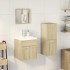 Juego de muebles de baño 4 pzas contrachapada roble
