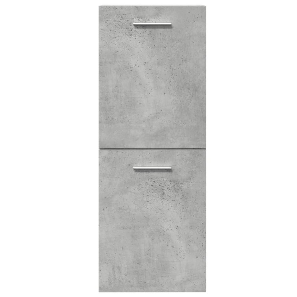 Set muebles de baño 5 piezas madera ingeniería gris