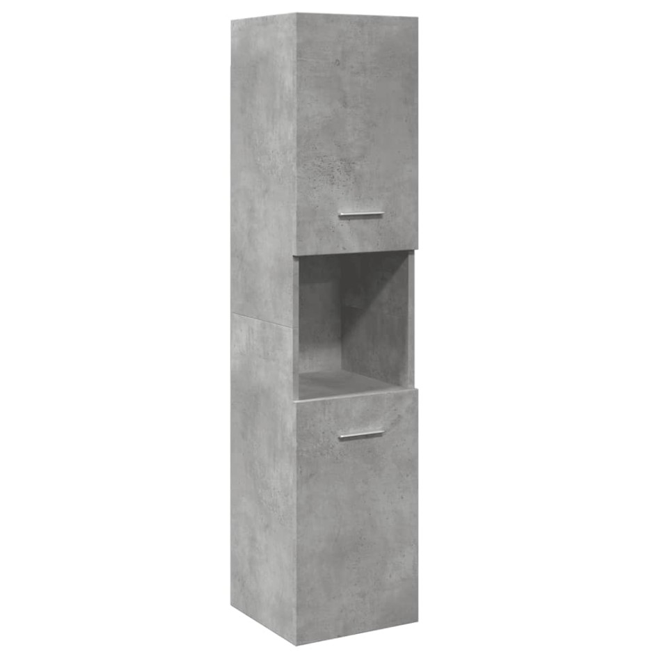 Juego muebles de baño 4 pzas madera contrachapada gris