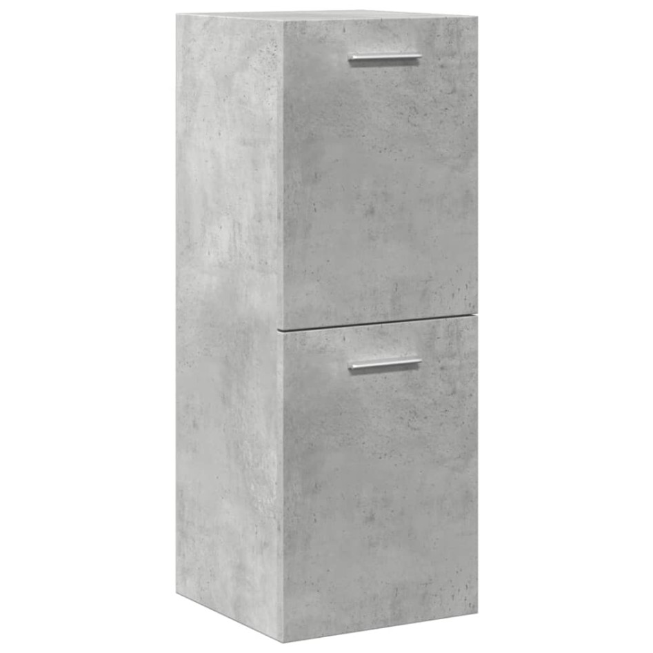 Juego muebles de baño 4 pzas madera contrachapada gris