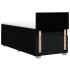 Cama box spring con colchón tela negro 80x200
