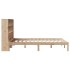 Cama con estantería sin colchón madera maciza de pino