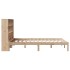 Cama con estantería sin colchón madera maciza de pino