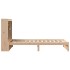 Cama con estantería sin colchón madera maciza de pino 75x190