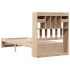 Cama con estantería sin colchón madera maciza de pino