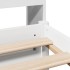 Cama con estantería sin colchón madera maciza blanca 140x200