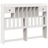 Cama con estantería sin colchón madera maciza blanca 150x200