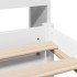 Cama con estantería sin colchón madera maciza blanca 150x200