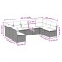 Set muebles jardín 9 pzas y cojines ratán sintético gris
