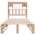 Cama con estantería sin colchón madera maciza de pino 90x190