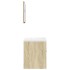 Set de muebles de baño 3 pzas madera contrachapada roble