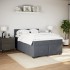 Cama box spring con colchón terciopelo gris oscuro 140x200