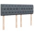 Cama box spring con colchón terciopelo gris oscuro 140x200
