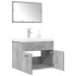 Set muebles de baño 2 piezas madera contrachapada gris