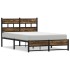 Estructura de cama sin colchón metal roble ahumado 120x190