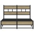 Estructura de cama sin colchón metal roble Sonoma 120x190