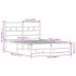 Estructura de cama sin colchón metal roble Sonoma 120x190
