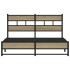 Estructura de cama sin colchón metal roble Sonoma 150x200