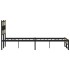 Estructura de cama sin colchón metal roble Sonoma 150x200