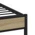 Estructura de cama sin colchón metal roble Sonoma 150x200